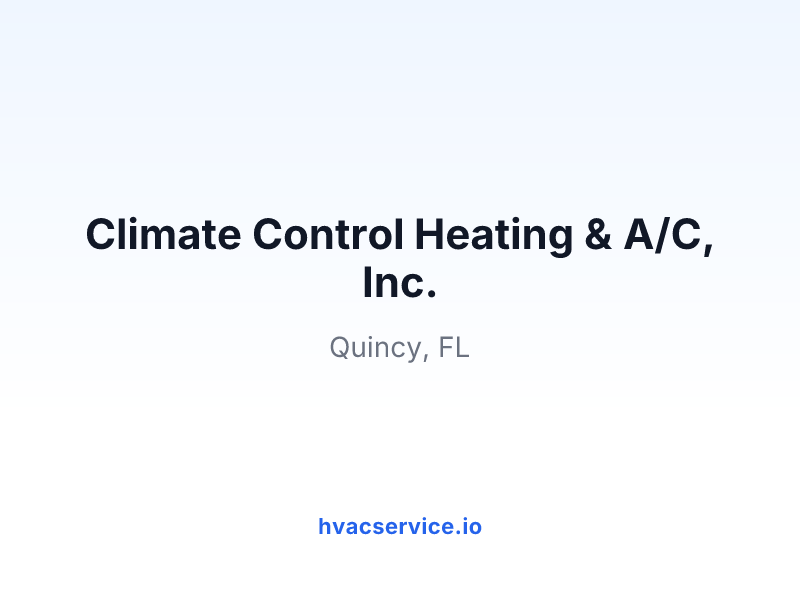 Climate Control Heating & A/C, Inc.