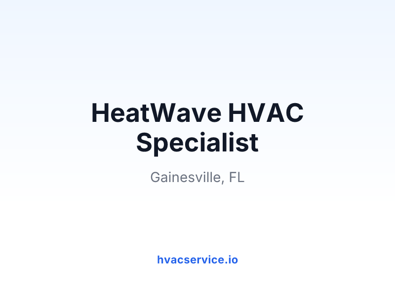 HeatWave HVAC Specialist