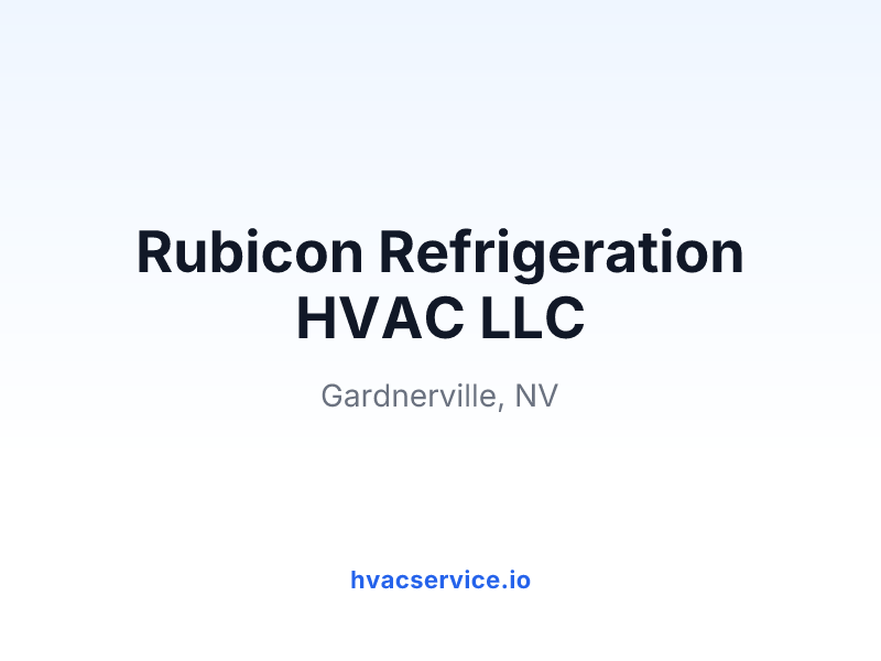 Rubicon Refrigeration HVAC LLC
