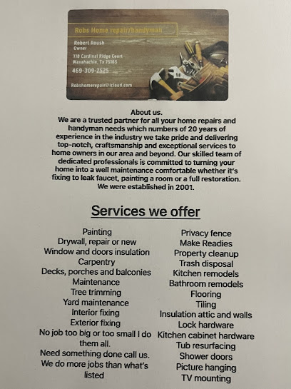 Robs HomeRepair/Handyman Service