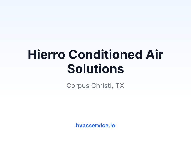 Hierro Conditioned Air Solutions