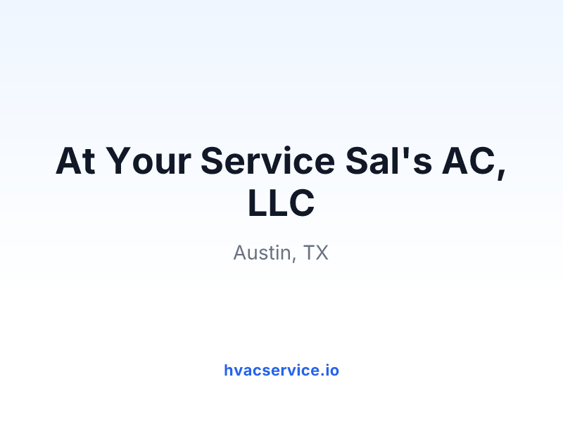 At Your Service Sal's AC, LLC