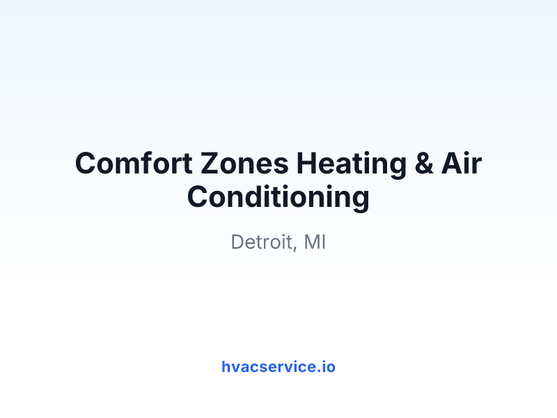 Comfort Zones Heating & Air Conditioning