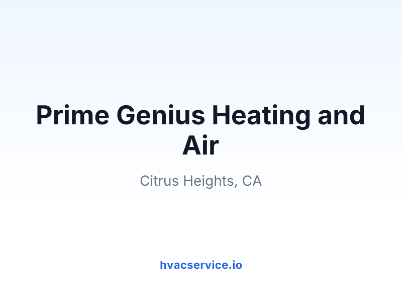 Prime Genius Heating and Air