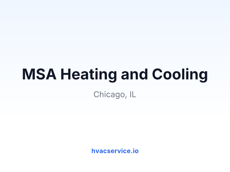 MSA Heating and Cooling
