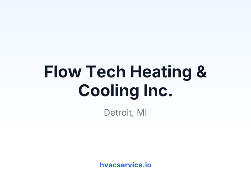 Flow Tech Heating & Cooling Inc.