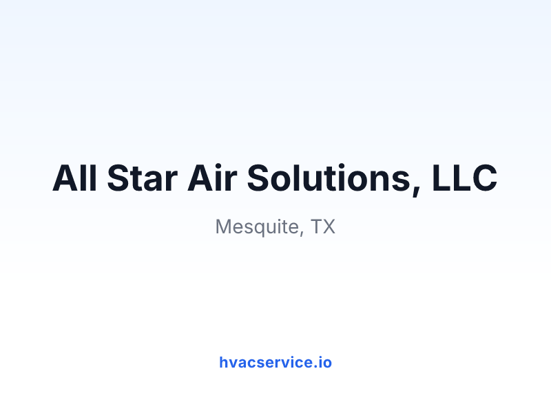 All Star Air Solutions, LLC