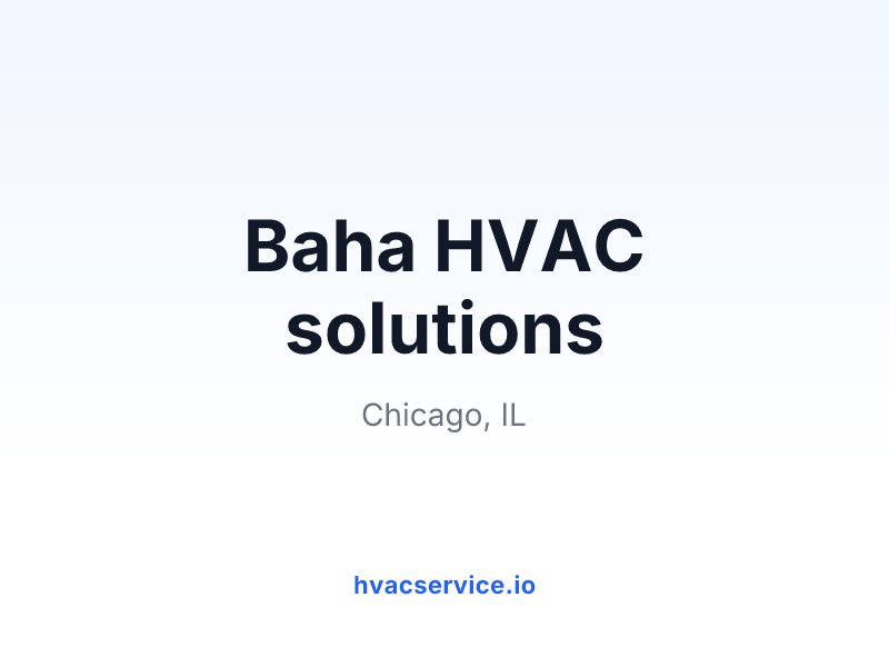 Baha HVAC solutions
