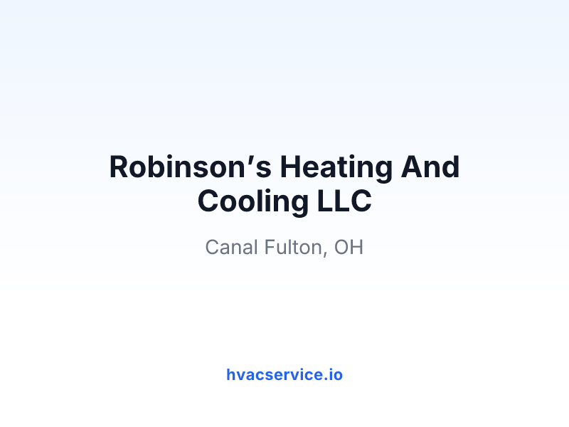 Robinson’s Heating And Cooling LLC