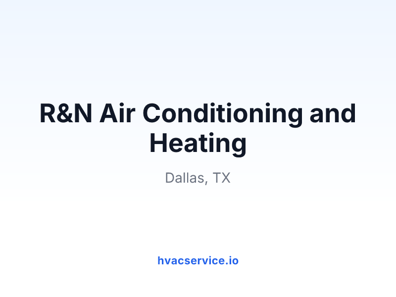 R&N Air Conditioning and Heating