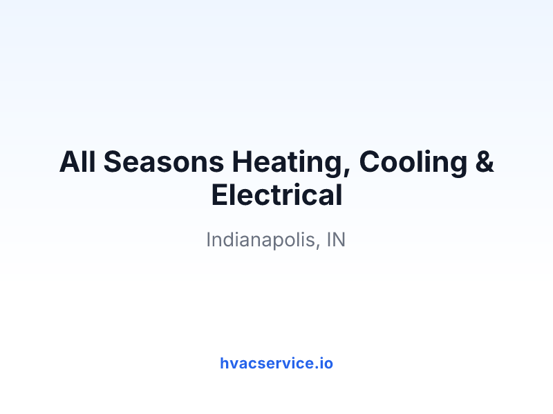 All Seasons Heating, Cooling & Electrical
