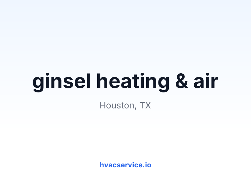 ginsel heating & air