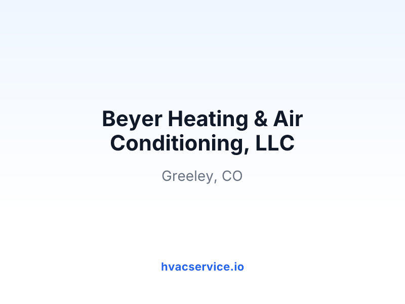 Beyer Heating & Air Conditioning, LLC