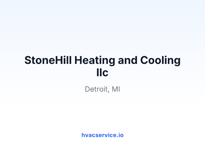 StoneHill Heating and Cooling llc