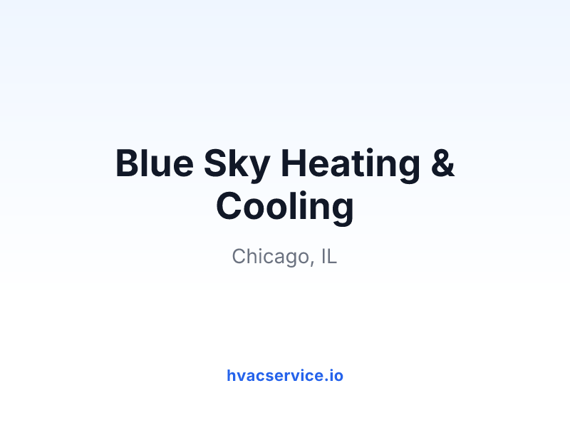 Blue Sky Heating & Cooling