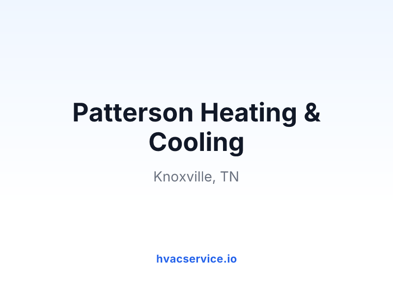 Patterson Heating & Cooling