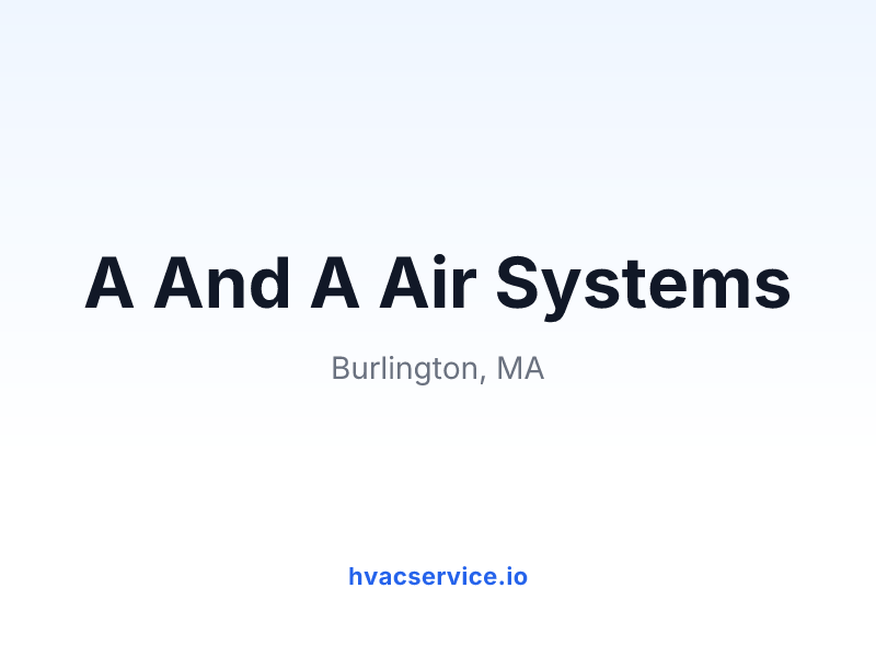 A And A Air Systems