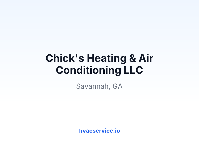 Chick's Heating & Air Conditioning LLC