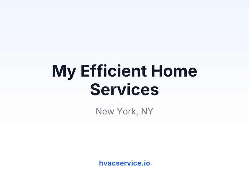 My Efficient Home Services