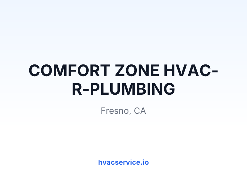 COMFORT ZONE HVAC-R-PLUMBING