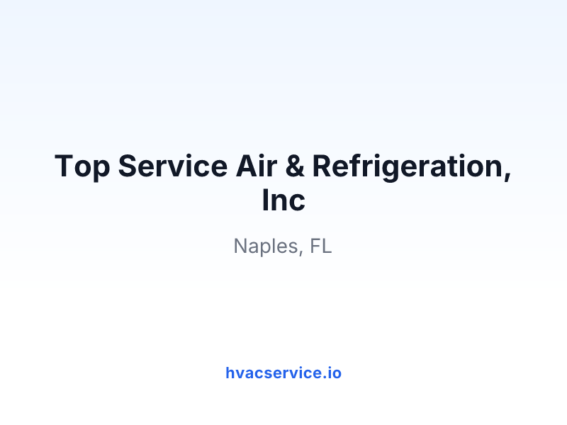 Top Service Air & Refrigeration, Inc