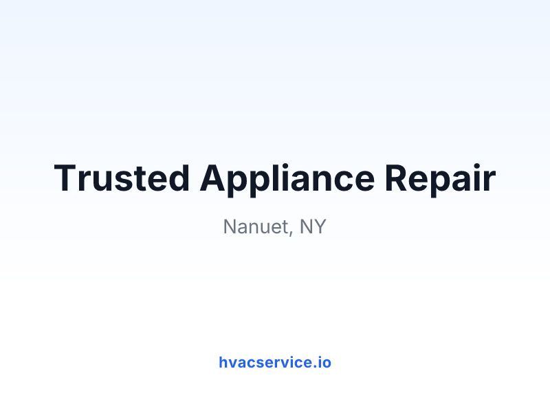 Trusted Appliance Repair