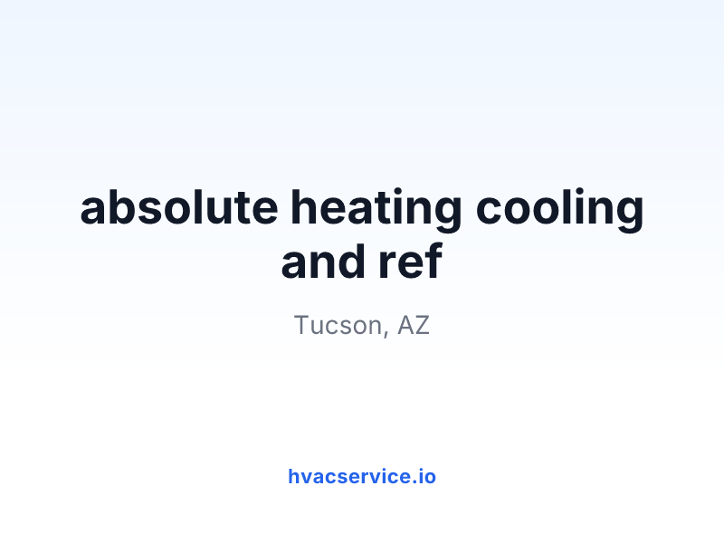 absolute heating cooling and ref