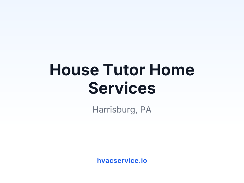 House Tutor Home Services