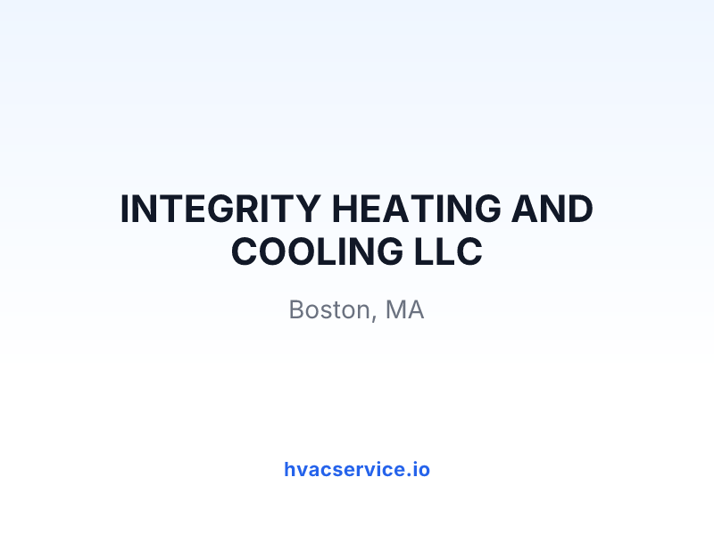 INTEGRITY HEATING AND COOLING LLC