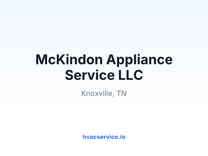McKindon Appliance Service LLC