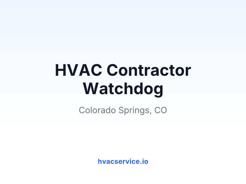 HVAC Contractor Watchdog