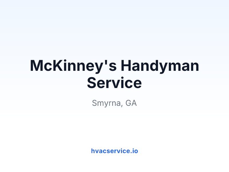 McKinney's Handyman Service