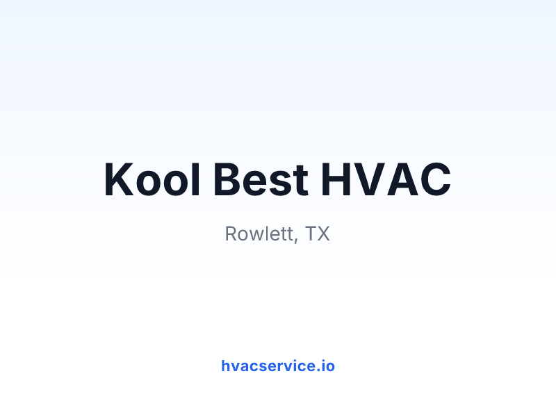 Kool Best HVAC