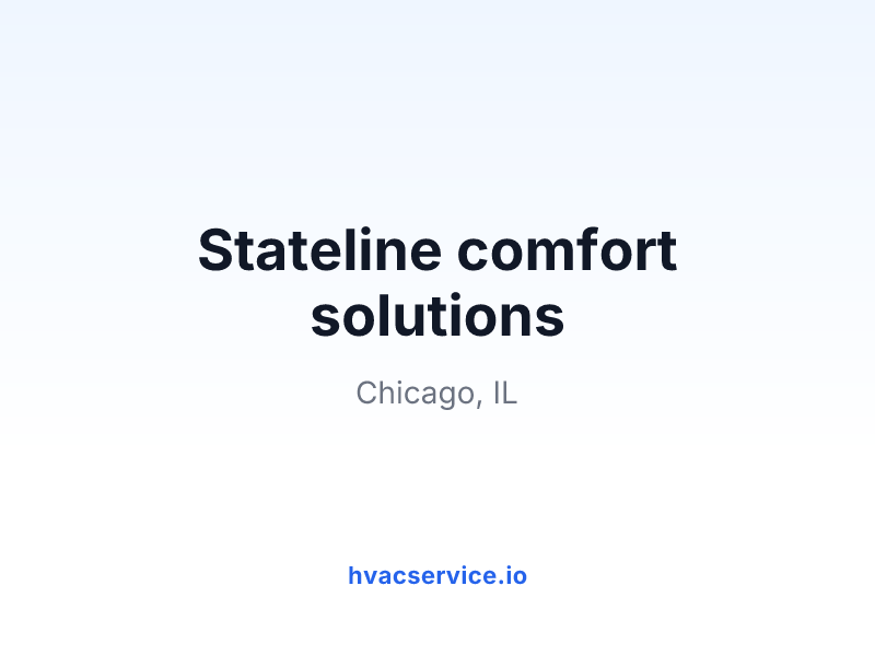 Stateline comfort solutions
