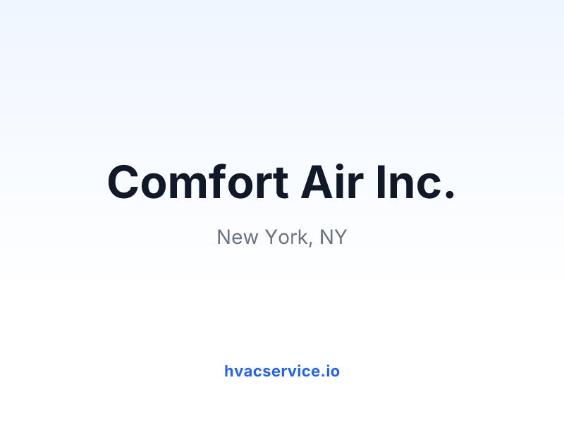 Comfort Air Inc.