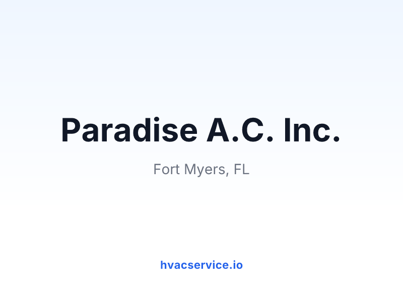 Paradise A.C. Inc.