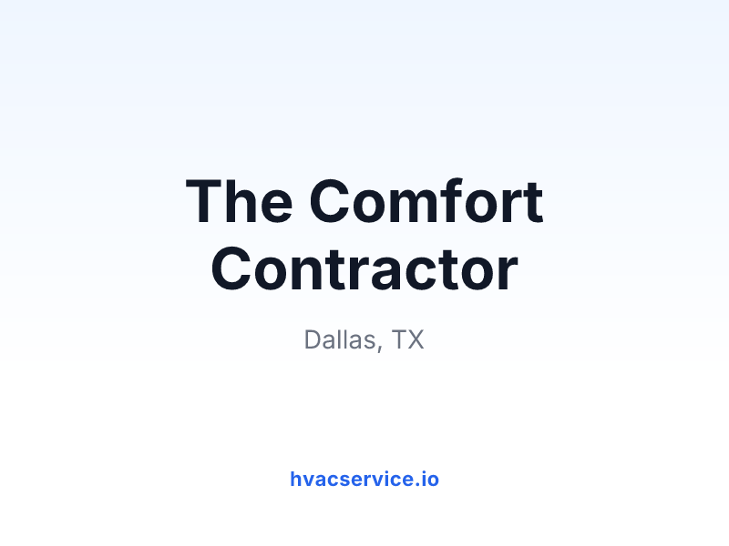 The Comfort Contractor