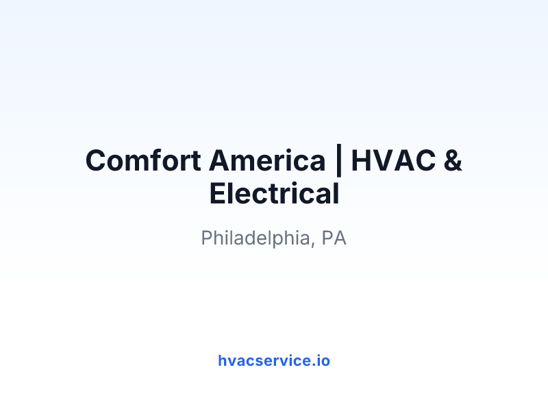 Comfort America | HVAC & Electrical
