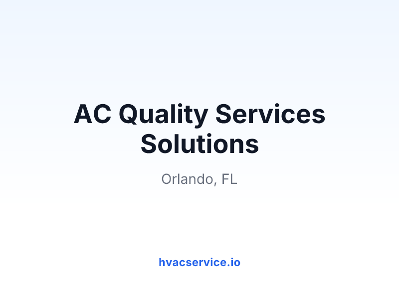 AC Quality Services Solutions