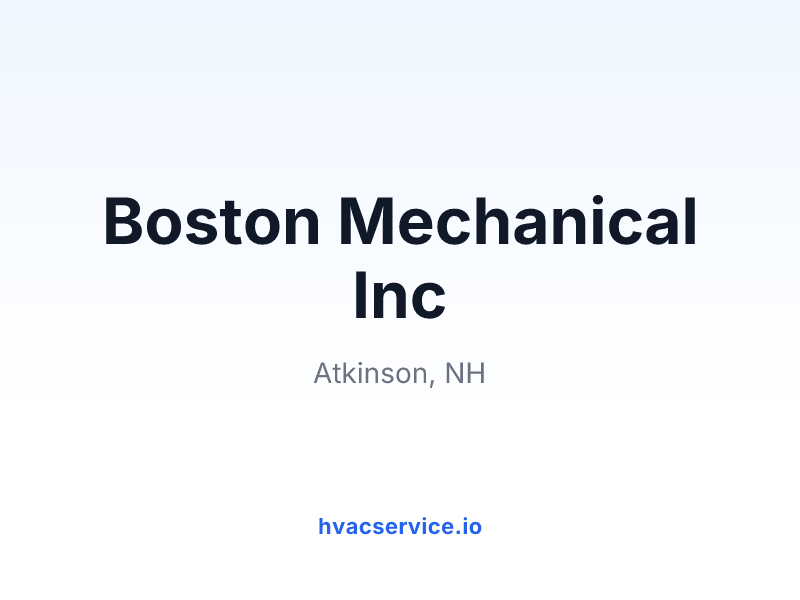 Boston Mechanical Inc