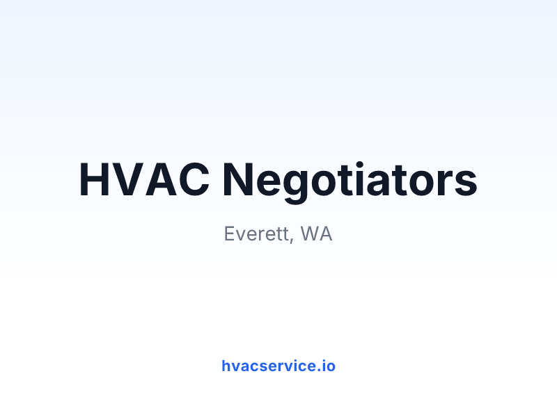 HVAC Negotiators