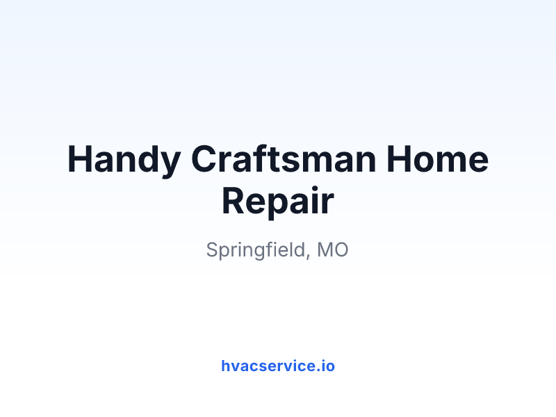 Handy Craftsman Home Repair