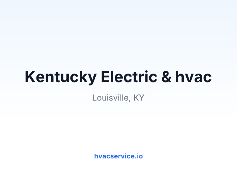 Kentucky Electric & hvac