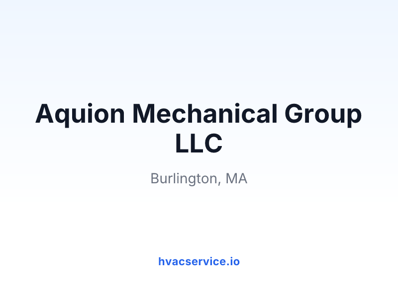 Aquion Mechanical Group LLC