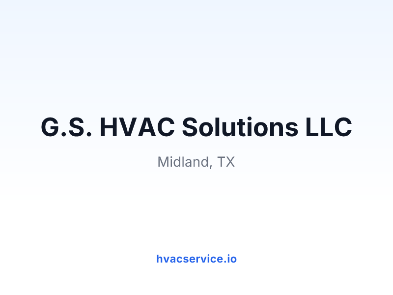 G.S. HVAC Solutions LLC
