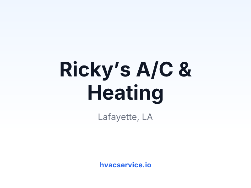 Ricky’s A/C & Heating