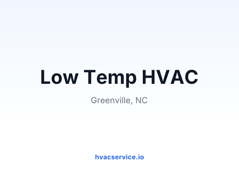 Low Temp HVAC