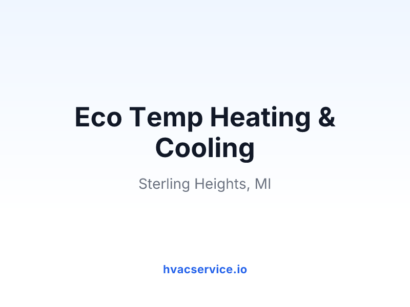 Eco Temp Heating & Cooling
