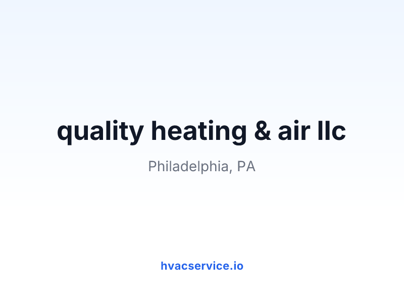 quality heating & air llc