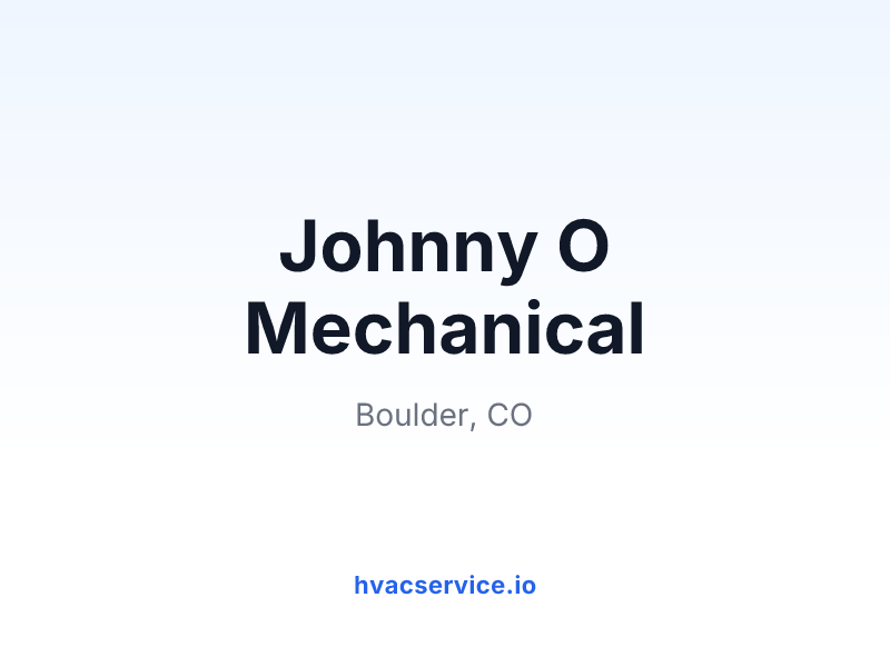 Johnny O Mechanical